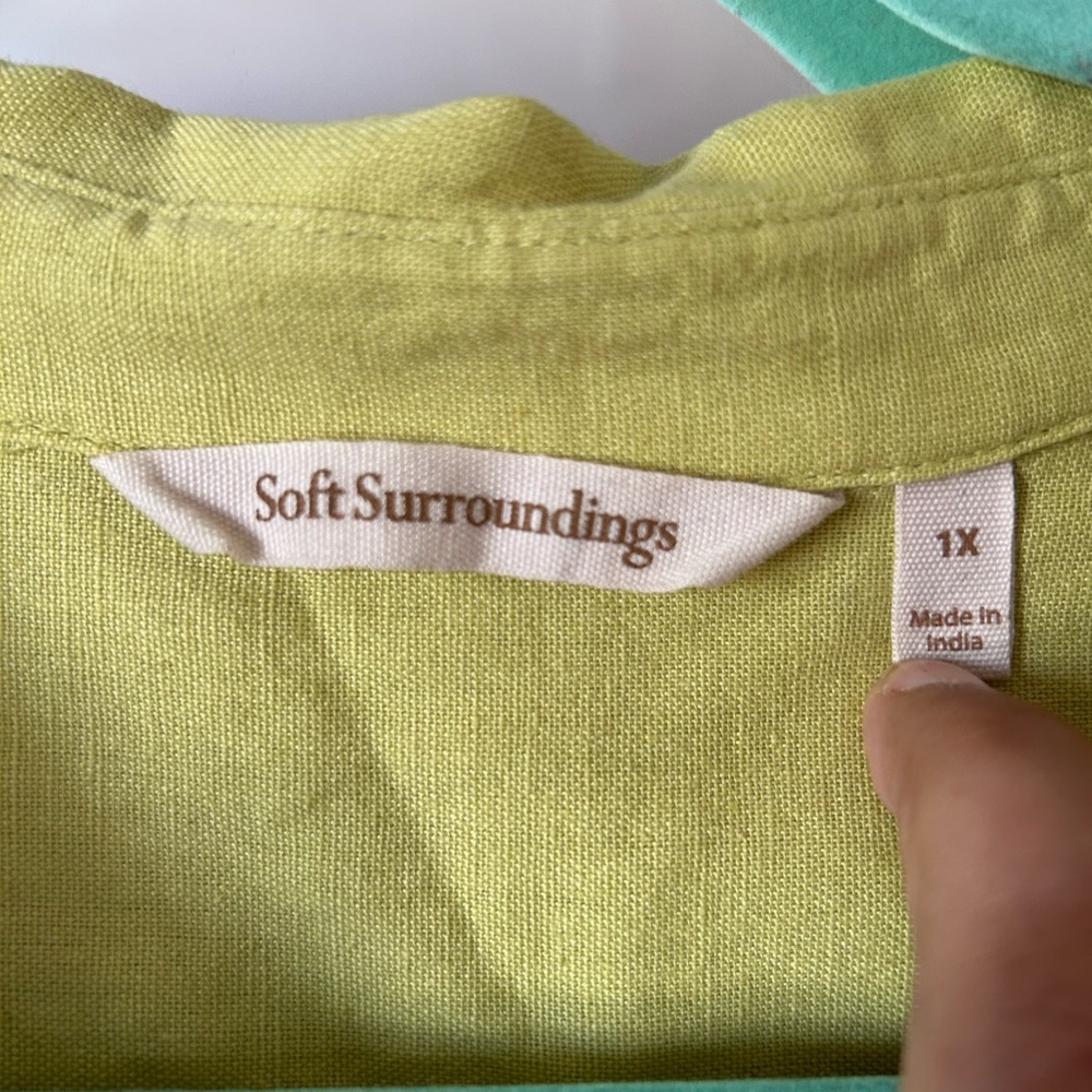 Soft Surroundings Livvie Cotton/Linen Blend Top - Picture 4 of 8